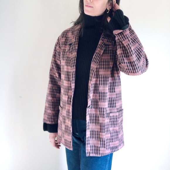 Vintage cotton oversized blazer - Picture 2 of 12